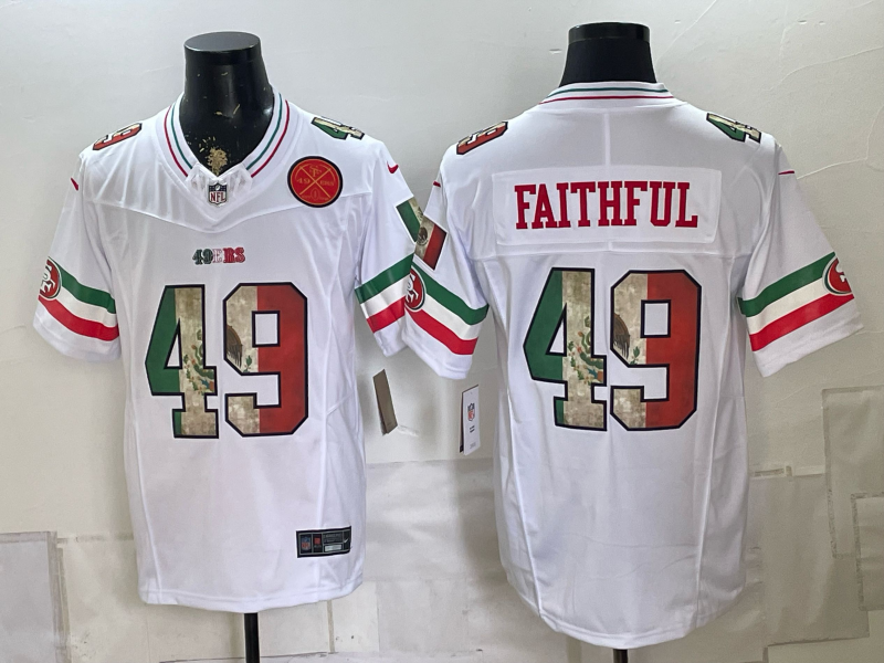 Men 2026 Nike San Francisco 49ers #49 Faithful white NFL Jersey 08260013